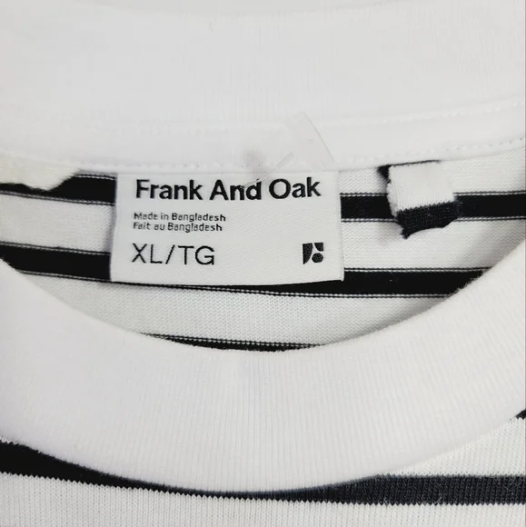 NWOT Frank And Oak Pocketd T-Shirt Dress XL  Indigo & White Stripes - Picture 7 of 10